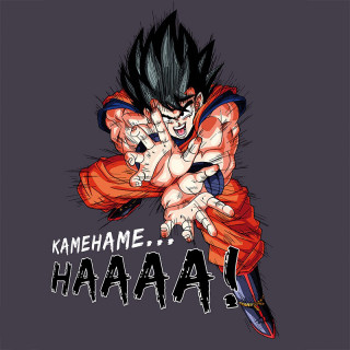 DRAGON BALL - Tshirt - Póló "DBZ/ Kamehameha" man SS dark grey - basic (S-es méret) - Abystyle Ajándéktárgyak