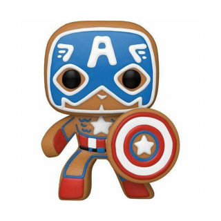 Funko Pop! Marvel: Holiday - Gingerbread Captain America #933 Bobble-Head Vinyl Figura Ajándéktárgyak