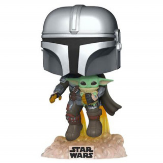 Funko Pop! Star Wars: The Mandalorian- Mando Flying w/Jet #402 Vinyl Figura Ajándéktárgyak