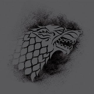 GAME OF THRONES - Tshirt - Póló "Stark" man SS grey & black (S-es méret) - Abystyle Ajándéktárgyak