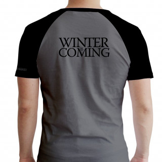 GAME OF THRONES - Tshirt - Póló "Stark" man SS grey & black (S-es méret) - Abystyle Ajándéktárgyak