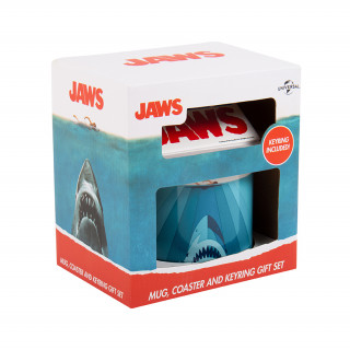 Jaws bögre, alátét és kulcstartó készlet (250 ml) Ajándéktárgyak