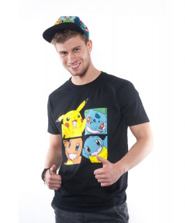 Pokemon - Kanto Starters polo (fekete) L-es Ajándéktárgyak