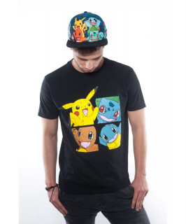 Pokemon - Kanto Starters polo (fekete) L-es Ajándéktárgyak