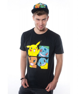 Pokemon - Kanto Starters polo (fekete) M-es Ajándéktárgyak