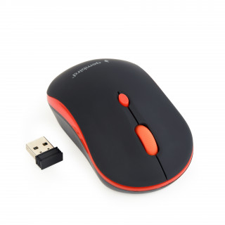 Gembird Wireless optikai egér MUSW-4B-03-R, 1600 DPI, nano USB, fekete-piros PC