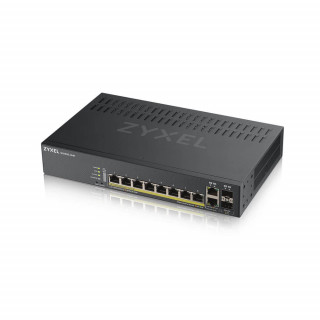 ZyXEL GS1920-8HPv2 8port GbE LAN PoE (130W) 2port Gbe combo RJ45/SFP L2 menedzselhető switch PC