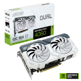 ASUS Dual GeForce RTX 4060 White OC Edition 8GB GDDR6 (DUAL-RTX4060-O8G-WHITE) PC