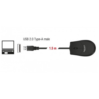 Delock 3 gombos optikai USB egér – Néma PC