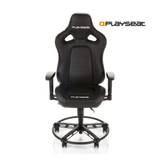 Playseat® Gamer szék - L33T BLACK (állítható magasság, állítható karfa, lábtartó, fekete) PC