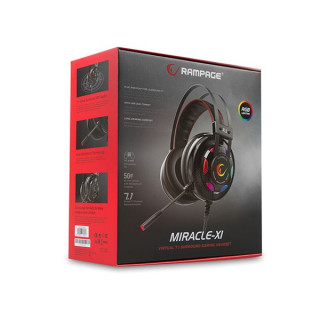 Rampage Miracle-X1 7.1 Headset Black PC