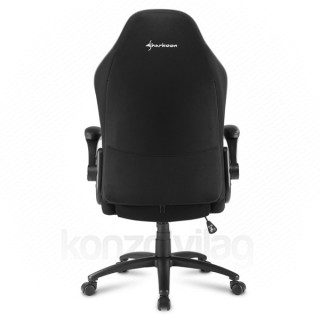 GSZEK Sharkoon Gamer szék - Elbrus 1 Black/Grey (állítható magasság; fix kartámasz; szövet; acél talp; 120kg-ig) PC