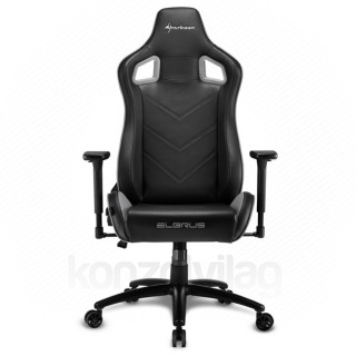 GSZEK Sharkoon Gamer szék - Elbrus 2 Black/Grey (állítható magasság; állítható kartámasz; műbőr; acél talp; 150k... PC