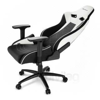 GSZEK Sharkoon Gamer szék - Elbrus 3 Black/White (állítható magasság; állítható kartámasz; műbőr; acél talp; 150... PC