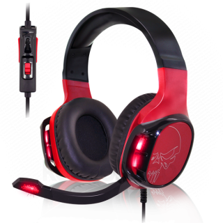 Spirit of Gamer Fejhallgató - ELITE-H60 Red (MultiPlatform, 2.0, mikrofon, Jack, hangerőszabályzó, nagy-párnás, piros) PC