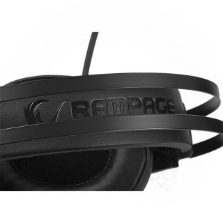 Rampage Fejhallgató - RM-K9 PALADIN  RGB (7.1, mikrofon, USB, hangeroszabályzó, nagy-párnás, 2,2m kábel, fekete) PC