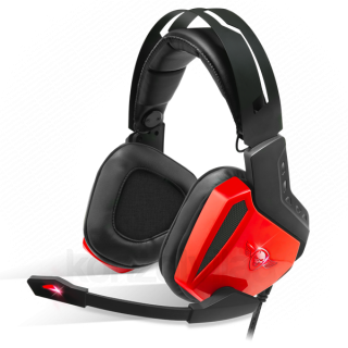 Spirit of Gamer Fejhallgató - XPERT-H100 (7.1, mikrofon, USB, hangerőszabályzó, nagy-párnás, 2.4m kábel, fekete-piros) PC