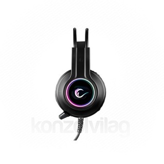 Rampage Fejhallgató - RM-K15 X-MASTER RGB (7.1; PC/PS4/XBOX, mikrofon, USB, hangerőszabályzó, nagy-párnás, fekete) PC