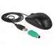 DeLock Optical 3-button USB Type-A + PS/2 Desktop Mouse Black thumbnail