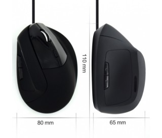 Ewent EW3157 Vertical Ergonomic mouse Black PC