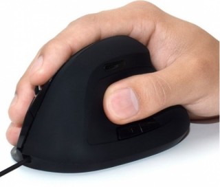 Ewent EW3157 Vertical Ergonomic mouse Black PC