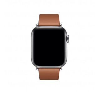 Apple Watch 38/40mm bor szíj modern csattal, M méretu, vöröses barna Több platform