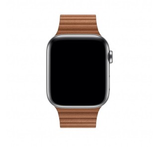 Apple Watch 42/44mm bőr szíj, L méretű, vöröses barna Több platform