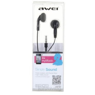 Awei ES-10 Ear-bud fekete fülhallgató PC