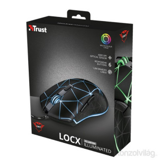 Trust GXT 133 Locx fekete gamer egér PC