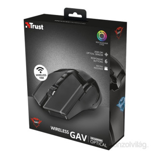 Trust GXT 103 Gav fekete wless gamer egér PC