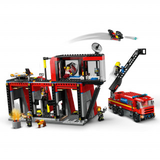 LEGO City Tűzoltóállomás és tűzoltóautó (60414) Játék