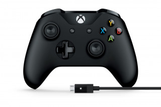 Xbox One Wireless Controller (Black) + Cable for Windows (4N6-00002) Több platform