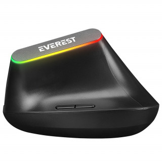 Everest SMW-618 Vezetéknélküli Ergonómikus Verzikális Egér (Fekete) PC