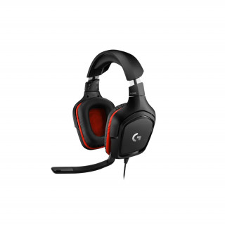 Logitech G332 Gaming Vezetékes Mikrofonos fejhallgató, Fekete-Piros (981-000757) PC