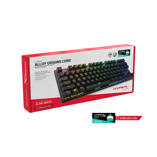 HyperX Alloy Origins Core RGB-s vezetékes billentyűzet (US) (4P5P1AA#ABA) PC