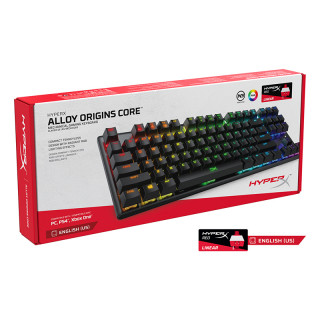 HyperX Alloy Origins Core RGB-s vezetékes billentyűzet (US) (4P5P3AA#ABA) PC