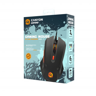 Canyon Vigil egér USB A típus Optikai 3200 DPI Jobbkezes (CND-SGM02RGB) PC