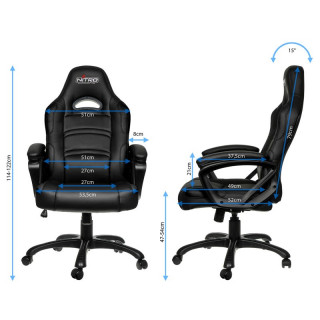 Nitro Concepts C80 Comfort Fekete Gamer Szék (NC-C80C-B) PC