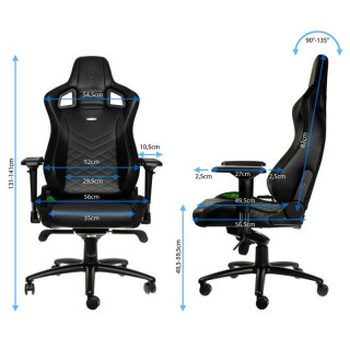 Noblechairs EPIC Gamer Szék Fekete/Zöld (NBL-PU-GRN-002) PC