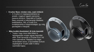 Skullcandy Crusher EVO Vezeték nélküli fejhallgató PC