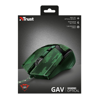 Trust GXT 101D Gav USB gamer jungle camo egér PC