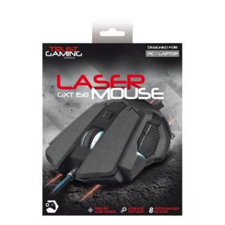 Trust 20324 GXT 158 Laser fekete gamer egér PC