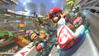 Mario Kart 8 Deluxe + Joy-Con Wheel kormány-tok pár Nintendo Switch